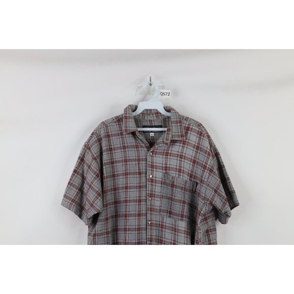 Troy Lee Designs Mens Medium Spell Out Baggy Fit Flannel Snap Button Shirt USA - Picture 2 of 9